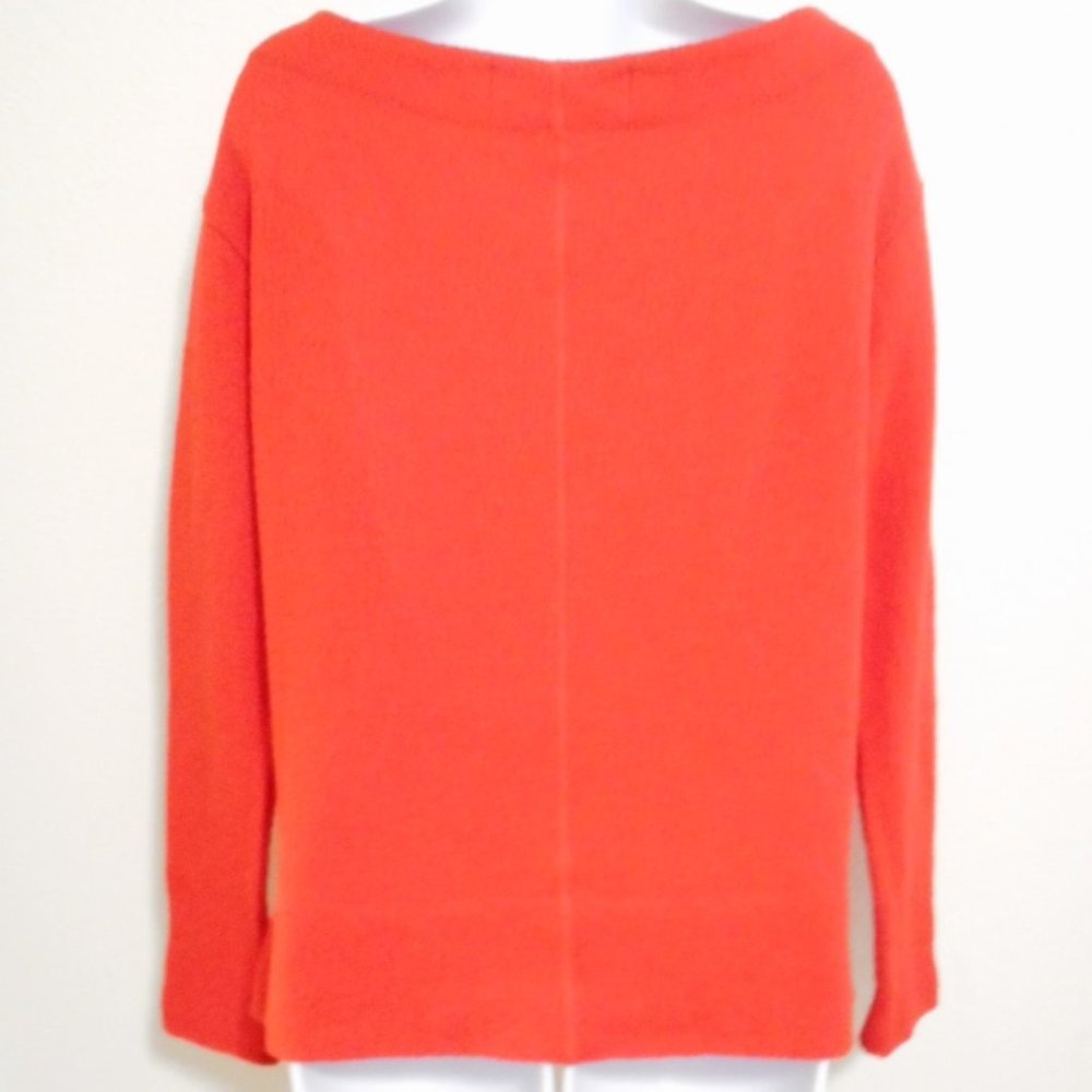 ZARA  KNIT Long sleeve red wool blend  top  size S